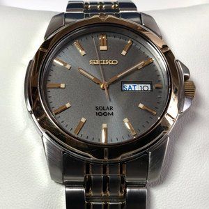 Seiko Solar Men's Watch with Full Bracelet SNE098